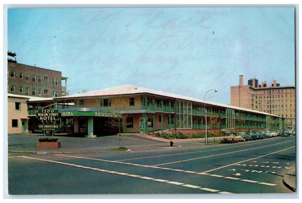 c1950's 1200 Beacon Street Hotel Roadside Brookline Massachusetts MA Postcard