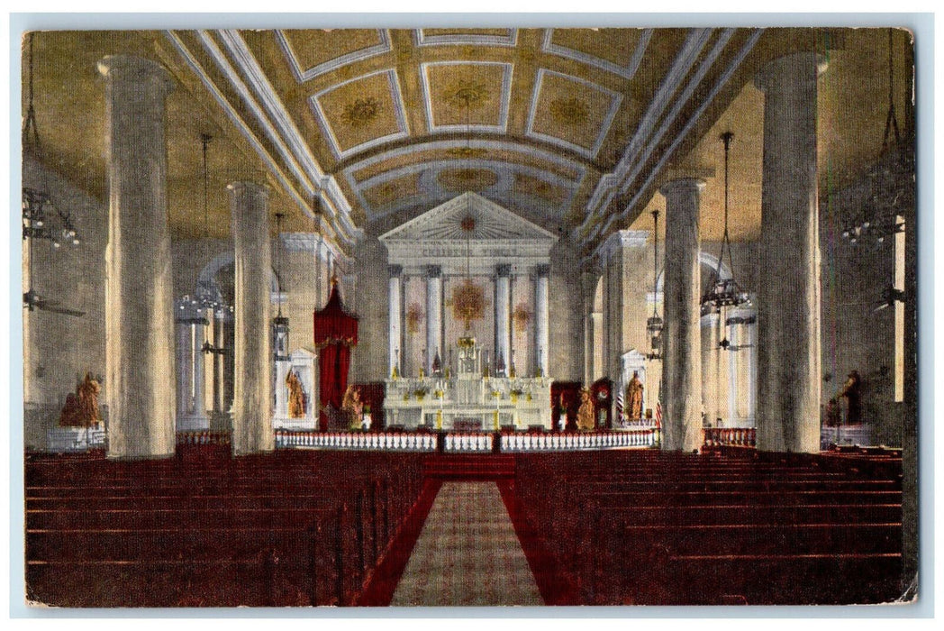 1952 Interior of Old Cathedral, St. Louis of France, Missouri MO Postcard