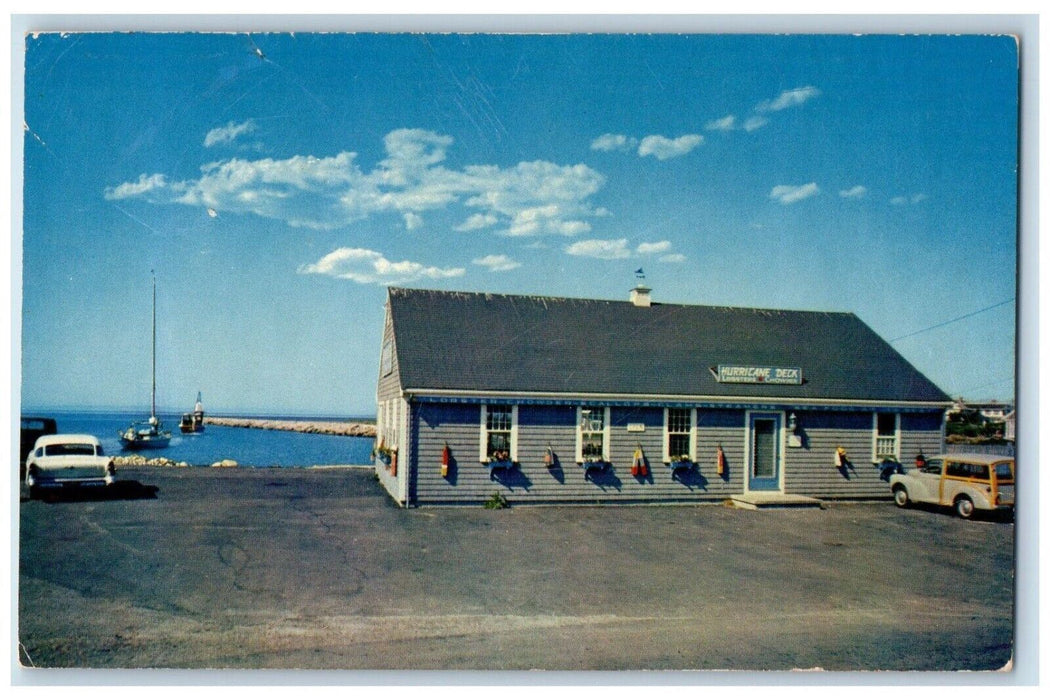 Hurricane Deck Seafood Restaurant Car Vineyard Sound View Falmouth MA Postcard