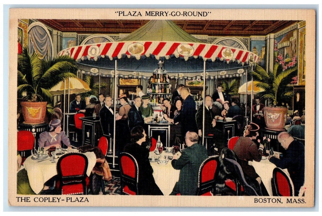 1941 The Copley Plaza Merry Go Round Boston Massachusetts MA Vintage Postcard
