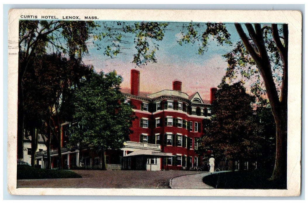 1930 Curtis Hotel Building Lenox Massachusetts MA Posted Vintage Postcard