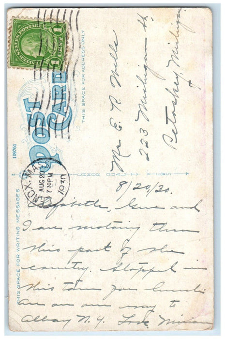 1930 Curtis Hotel Building Lenox Massachusetts MA Posted Vintage Postcard