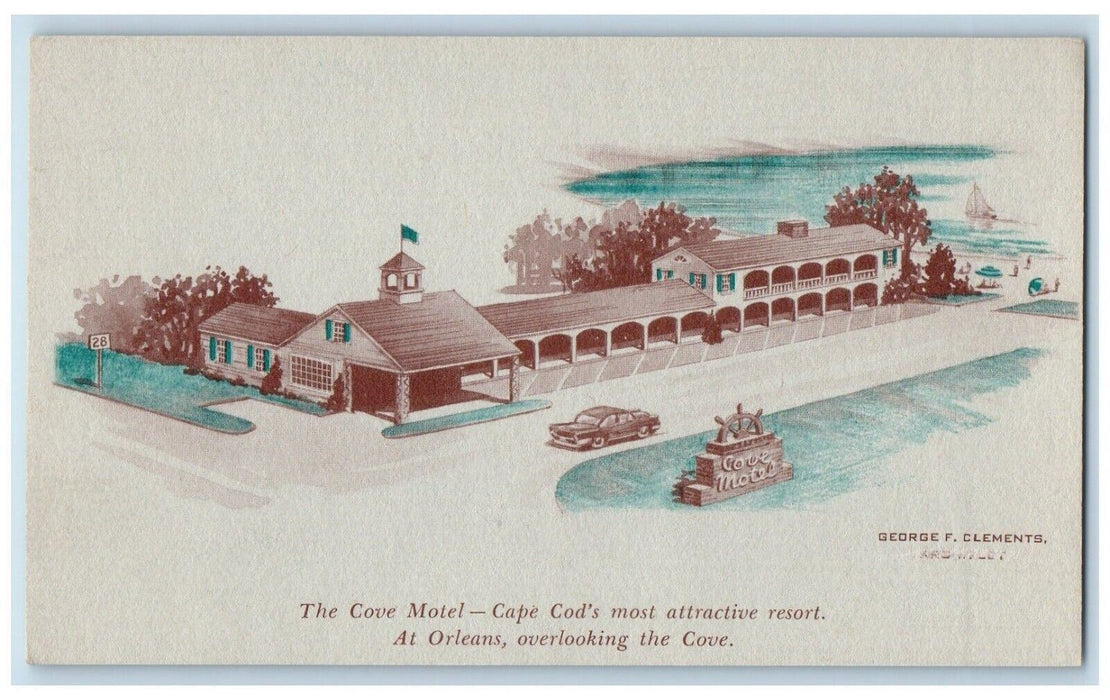 The Cove Motel Most Attractive Resort Orleans Cape Cod Massachusetts MA Postcard