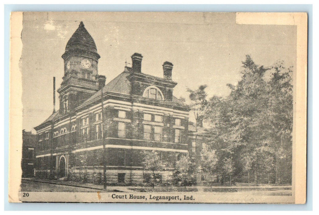 c1905s Court House, Logansport Indiana IN Antique Unposted Postcard