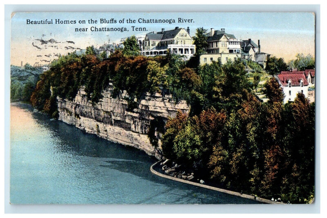 Home Of Bluffs Of The Chattanooga River Near Chattanooga Tennessee TN Postcard