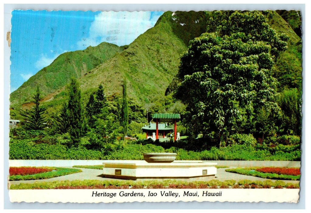 1980 A View Of Heritage Gardens Iao Valley Maui Hawaii HI Posted VintagePostcard