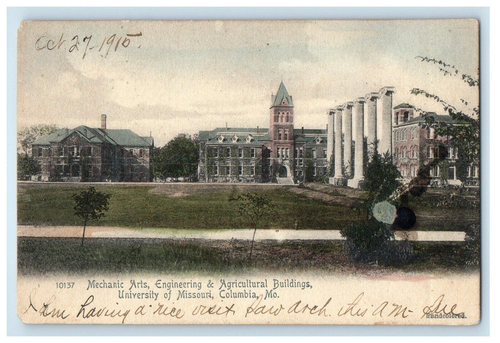 1905 Mechanic Arts Engineering University Of Missouri Columbia MO Postcard