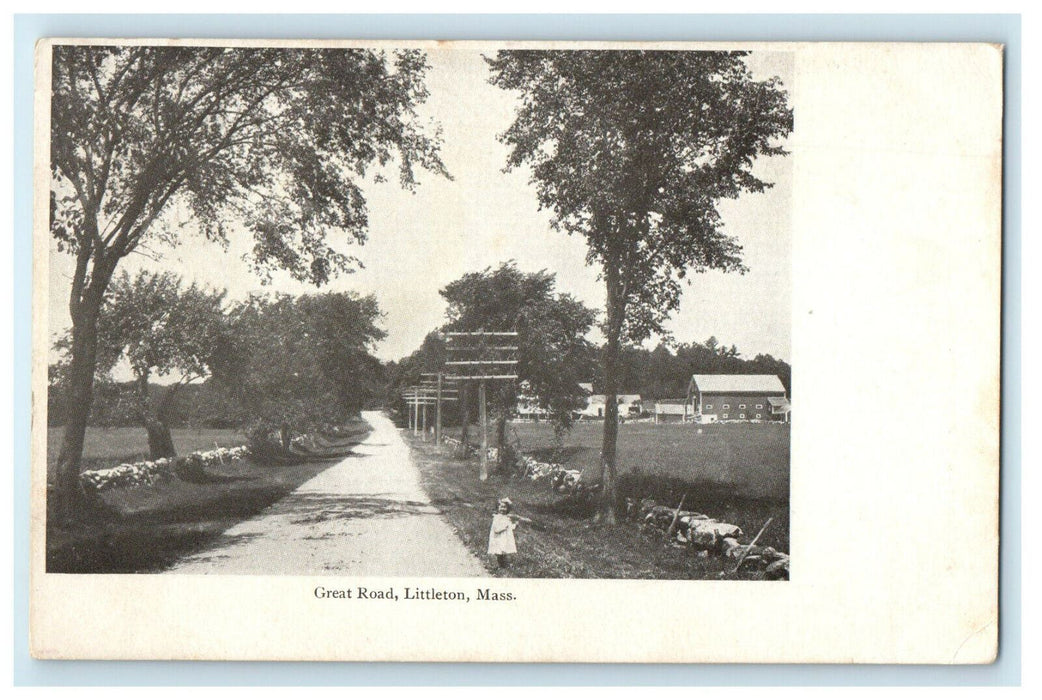 c1905s Great Road Littleton Massachusetts MA Unposted Antique Postcard