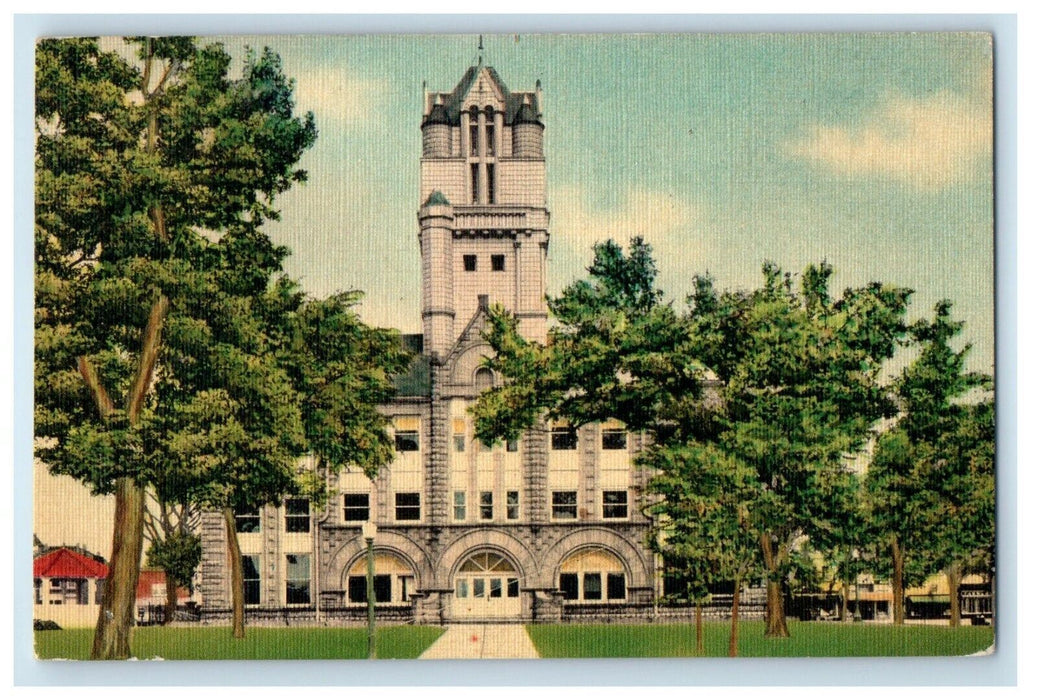 1949 View Of Henry County Courthouse Clinton Missouri MO Vintage Postcard