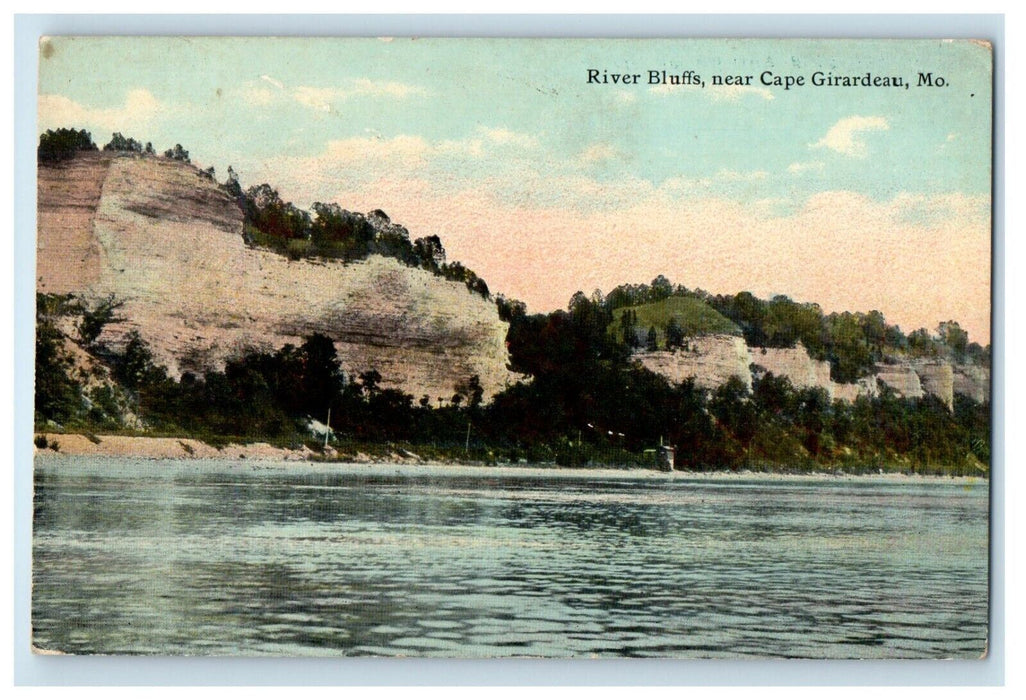 c1910's View Of River Fluffs Near Cape Girardeau Missouri MO Antique Postcard