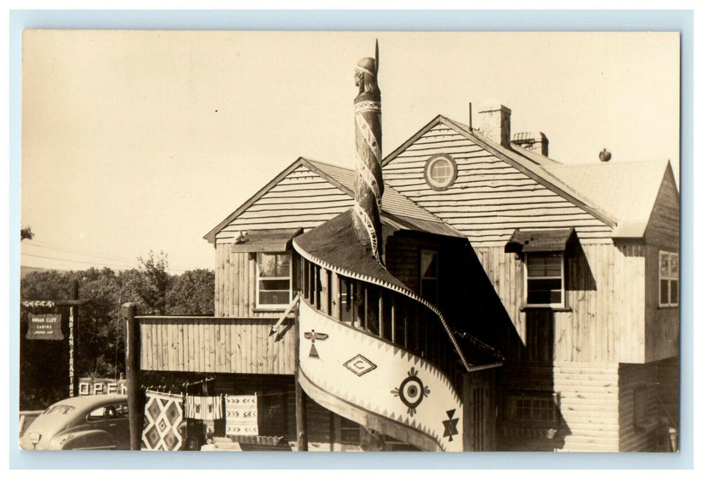 c1950s Indian Cliff Motor Court New Hampshire NH RPPC Unposted Postcard