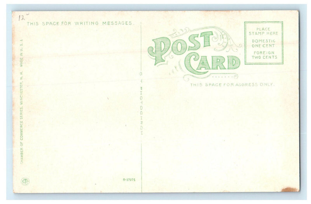 c1910s Aerial View B & M Railroad Yard, Manchester New Hampshire NH Postcard