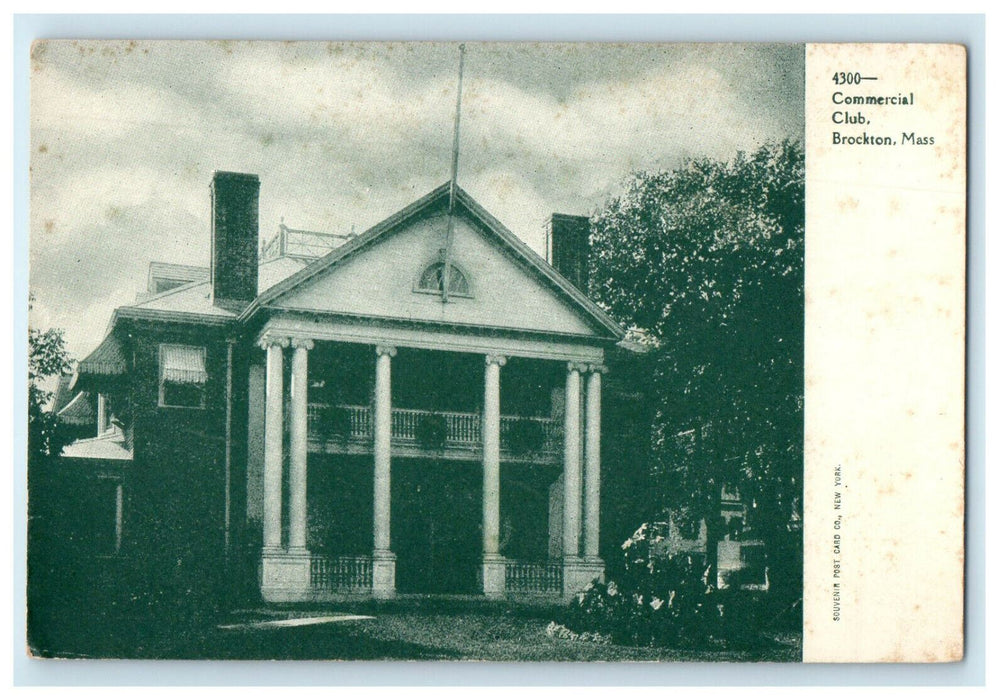 c1905s Commercial Club, Brockton Massachusetts MA Unposted Postcard