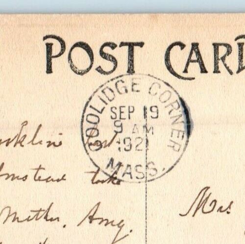 1921 The Baptist Church Brookline Massachusetts MA Posted Vintage Postcard
