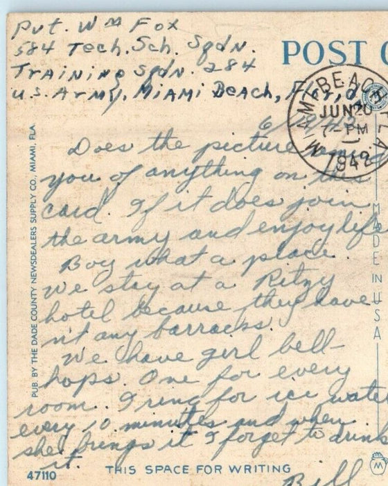 1942 Moss Covered Cypress Trees In Florida Everglades Pretty Women Suit Postcard