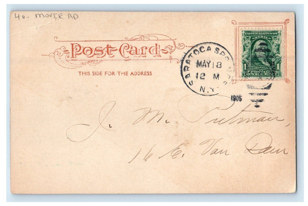 1905 May Irwin And Company Mrs. Black Is Back Movie Advertising Antique Postcard