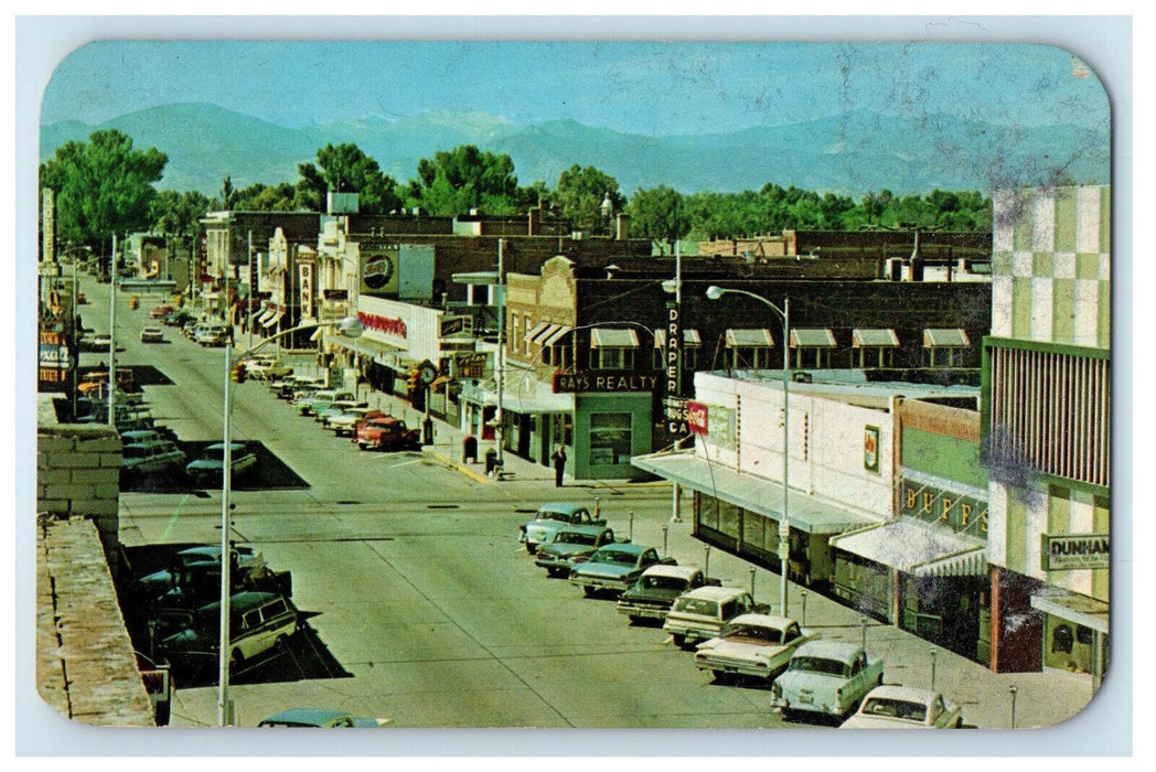 1967 Business District, Gateway to Estes Park Loveland Colorado CO Postcard