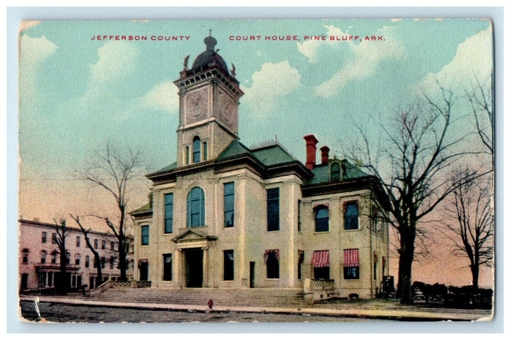 c1910 Jefferson County Court House Pine Bluff Arkansas AR Postcard
