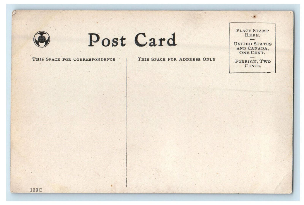 c1910 Entrance to Stock Yards Chicago Illinois IL I Will Logo Antique Postcard