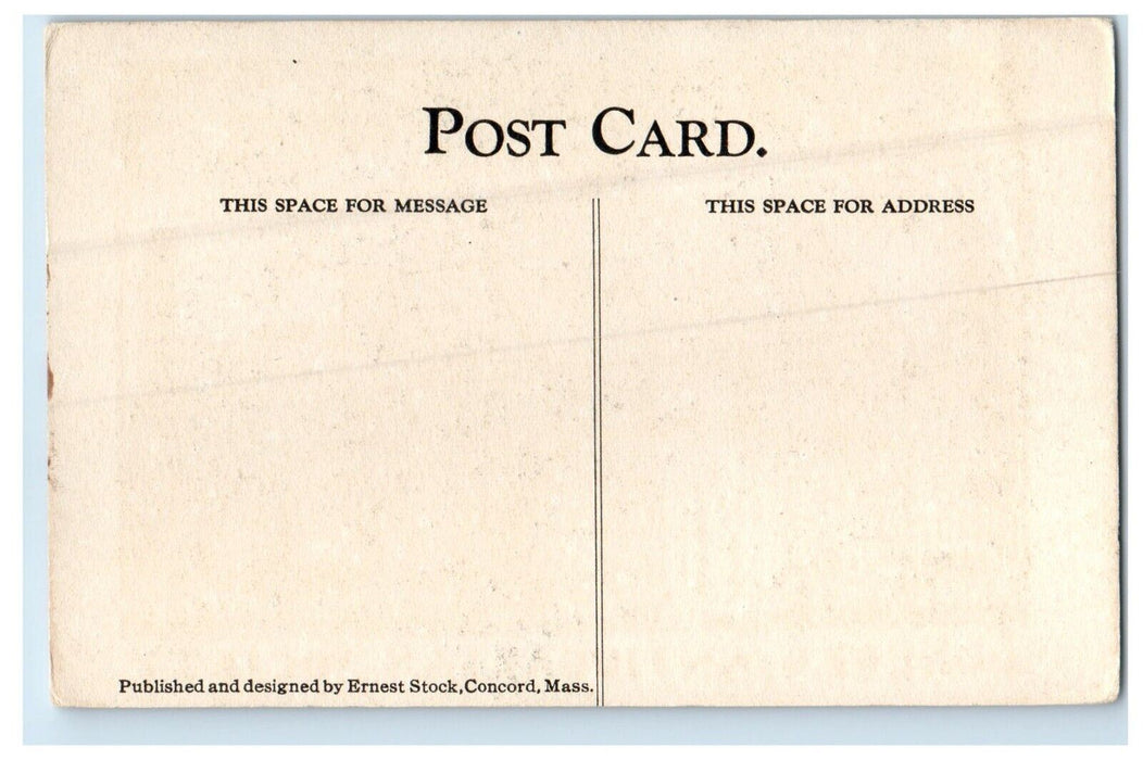 c1910's Concord Antiquarian Society Woodblock Print Massachusetts MA Postcard