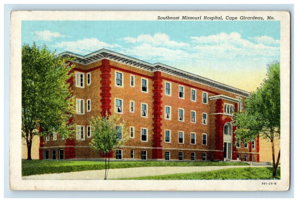 1913 Southeast Missouri Hospital Building Cape Girardeau MO Antique Postcard