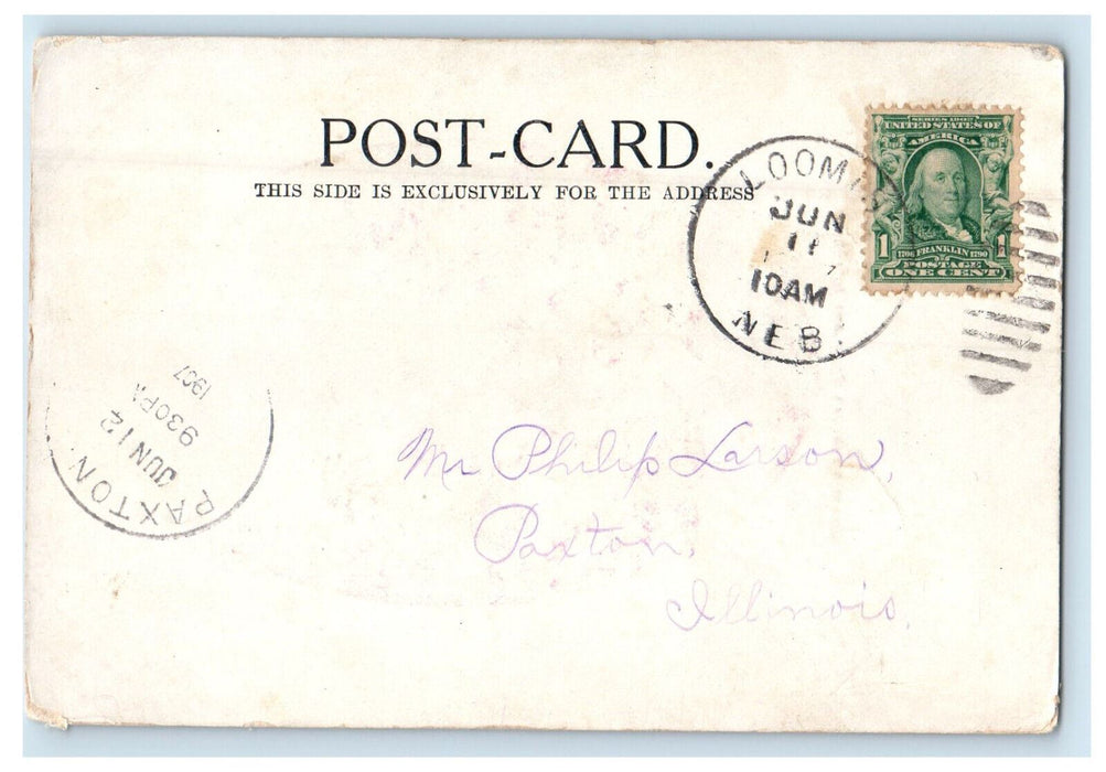 1907 Mount of the Holy Cross Colorado CO Loomis NE Paxton IL Antique Postcard