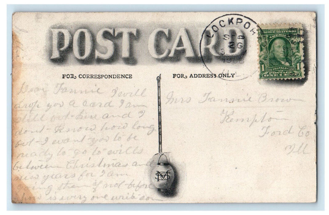 1906 North Chicago Street, Joliet Illinois IL Lockport IL Posted Postcard