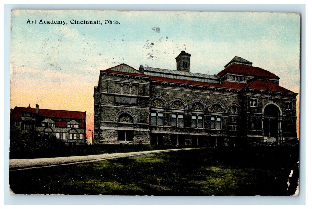 1911 Art Academy Building Cincinnati Ohio OH Posted Antique Postcard