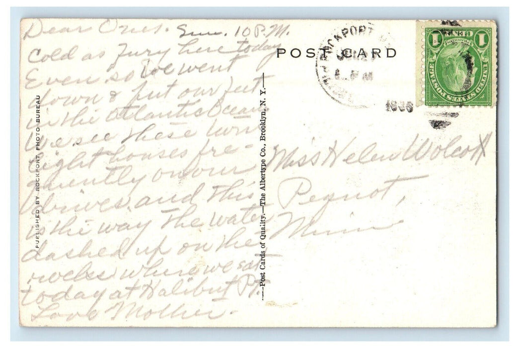 c1930's Thatcher's Island From Flat Point Rockport Massachusetts MA Postcard