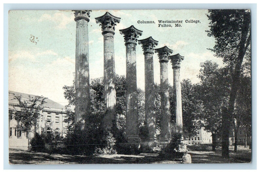 c1910's Columns Westminster College Fulton Missouri MO Unposted Antique Postcard