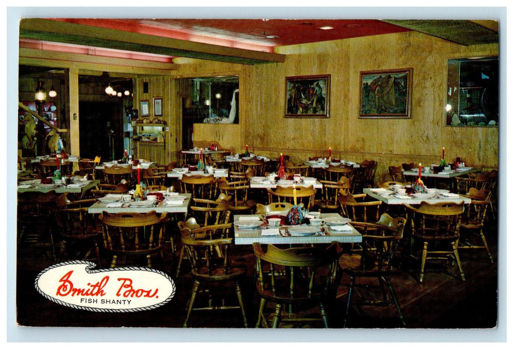1965 Smith Bros Fish Shanty Restaurant Fort Washington Wisconsin WI Postcard