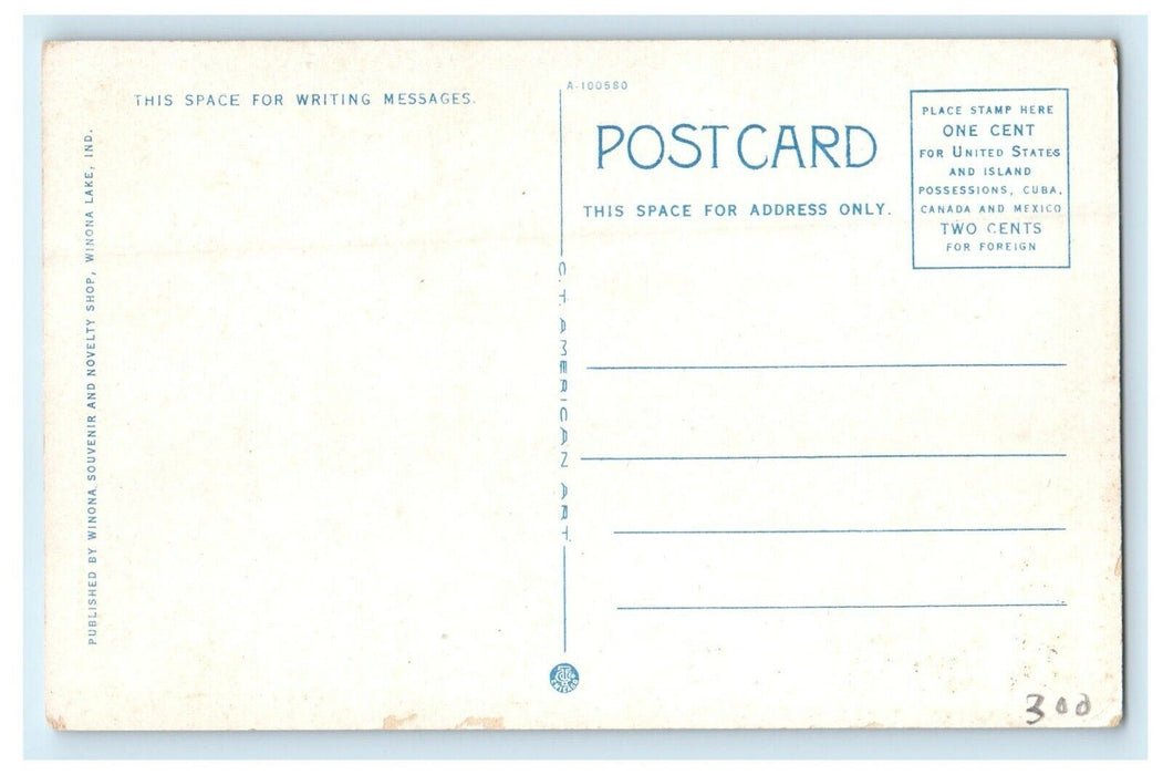 c1920's Entrance To Bethany Girls Camp Winona Lake Indiana IN Vintage Postcard