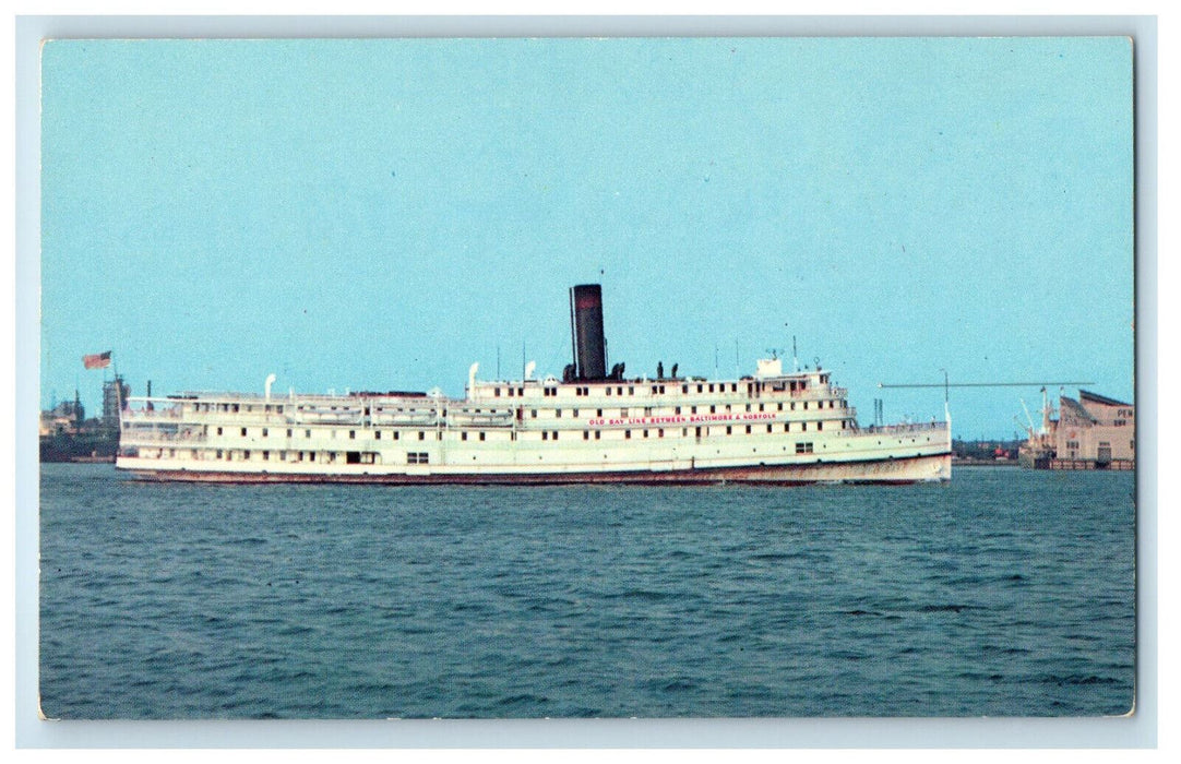 c1950's Baltimore Steam Packet Co Norfolk Virginia VA Unposted Postcard