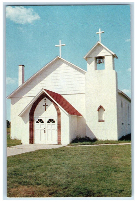 c1950's Entrance to Guadalupe Church Near Grant Michigan MI Postcard