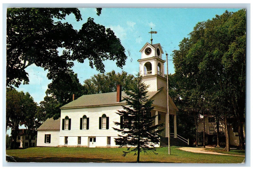 1965 First Baptist Church, Paris Hill, Maine ME Vintage Posted Postcard