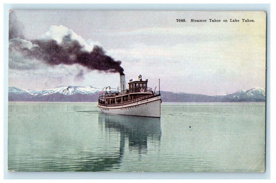 1920 Steamer Ship Tahoe On Lake Tahoe California CA Posted Antique Postcard