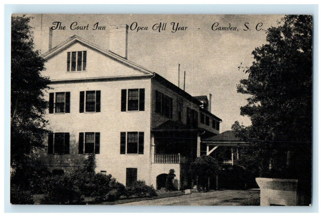 c1940's The Court Inn Camden South Carolina SC Unposted Vintage Postcard