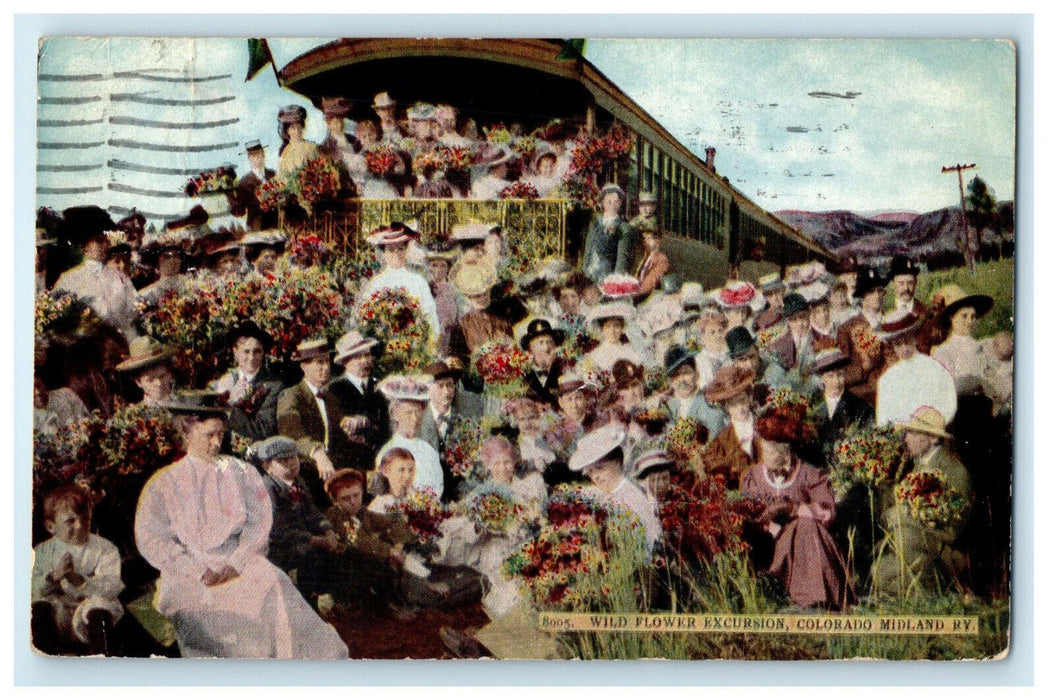 1937 Wild Flower Excursion Colorado Midland Railway CO Posted Postcard