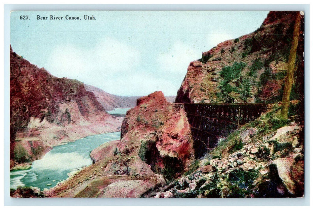 View of Rocks in Bear River Canon Utah UT Unposted Postcard