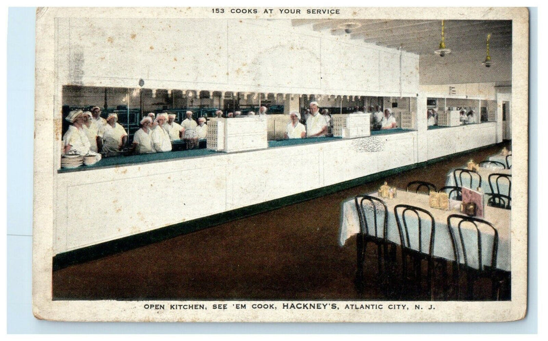 Hackney's Sea Food Restaurant Atlantic City NJ, Cook At Your Service Postcard