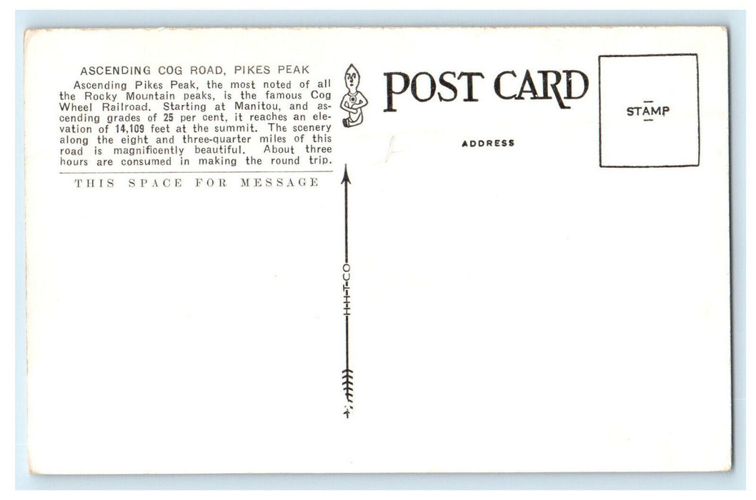 c1920s At Timberline Mt. Baldy in the Distance Pikes Peak Colorado CO Postcard