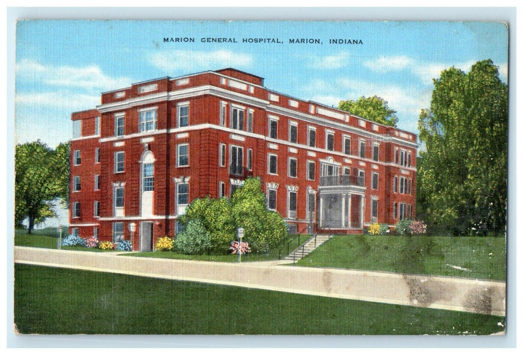 c1940's Marion General Hospital Building Marion Indiana IN Vintage Postcard
