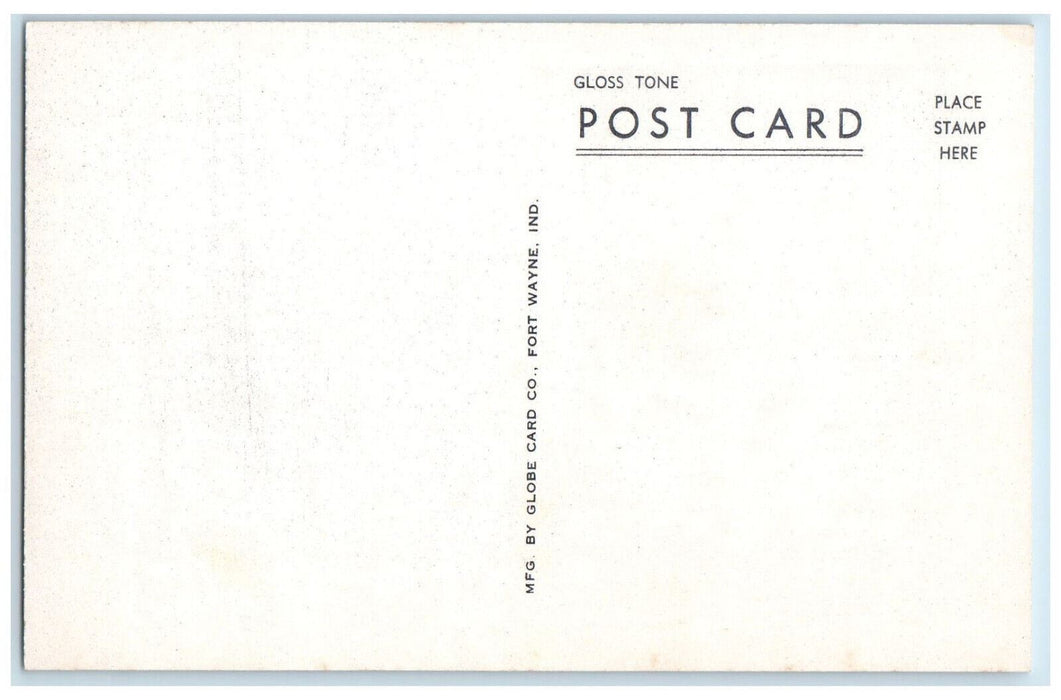 c1940's St. Lawrence Catholic Church Muncie Indiana IN Gloss Tone Postcard