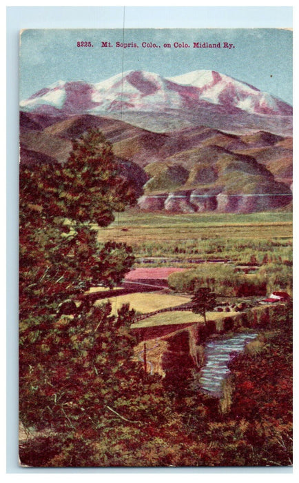 c1910s Mt Sopris Colo Midland Railway Colorado CO Antique Unposted Postcard