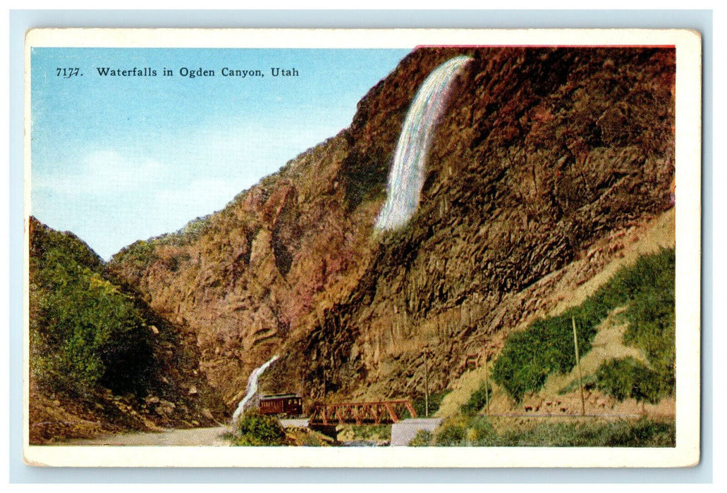 c1910s Waterfalls in Ogden Canyon, Utah UT Unposted Postcard