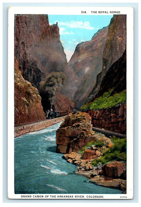 c1930s Grand Canon of the Arkansas River Colorado CO Unposted Postcard