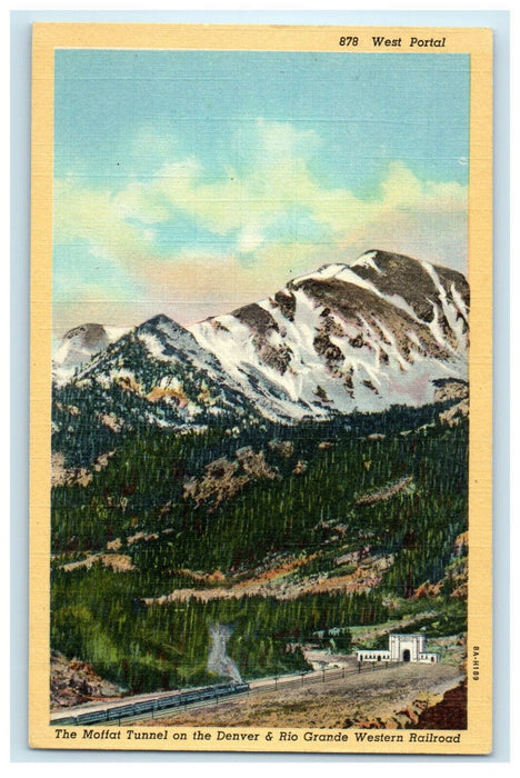 c1930s The Moffat Tunnel on the Denver & Rio Grande Western Railroad Postcard