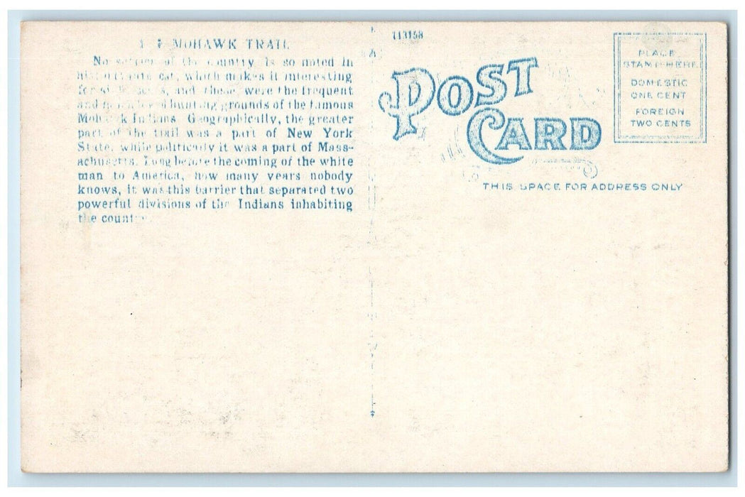 c1920's Cold River From The Mohawk Trail Through The Berkshires MA Postcard