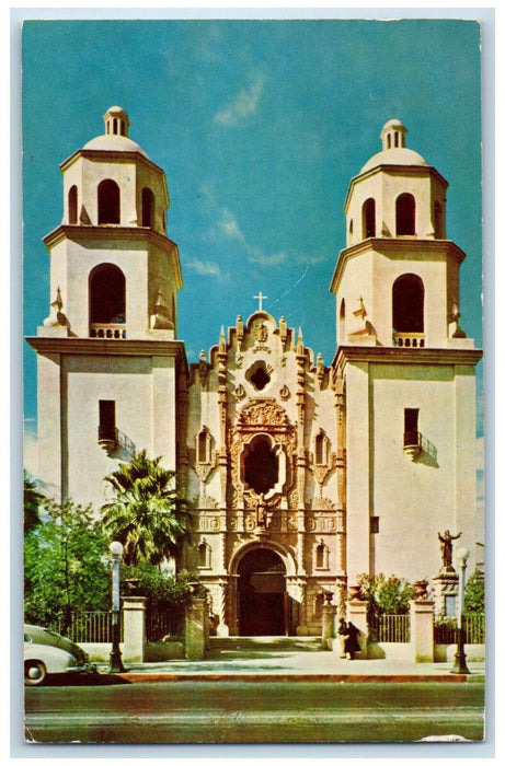 1958 San Agustin Cathedral Tucson Arizona AZ Vintage Posted Postcard