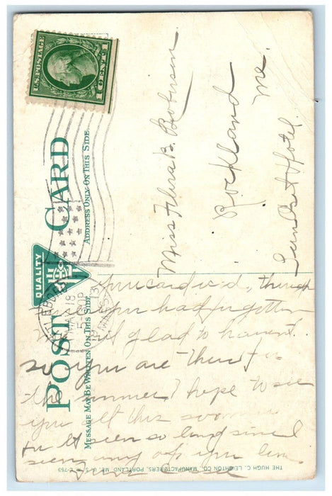 1913 Mechanics Dam Waterfalls Attleboro Massachusetts MA Antique Postcard